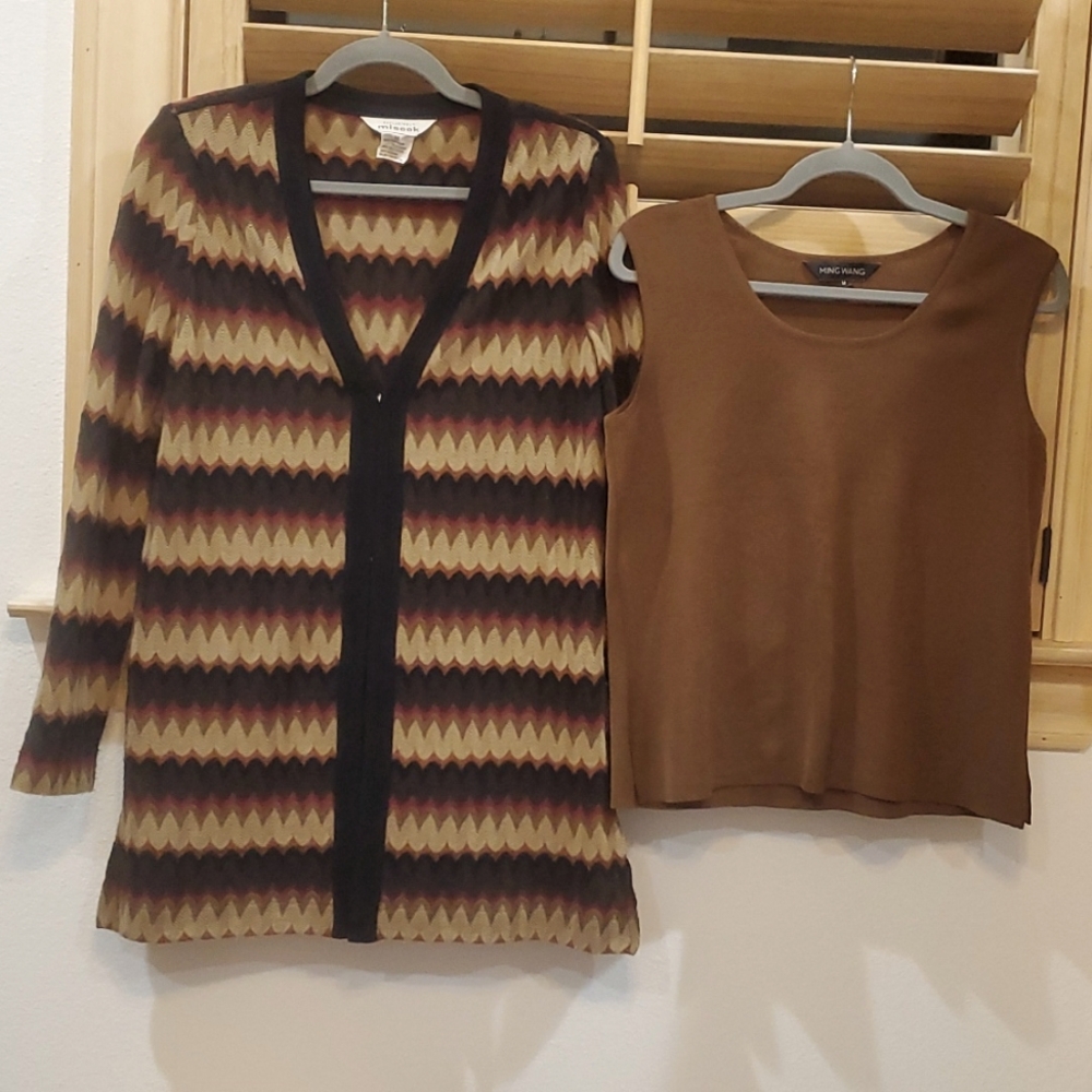 Misook jacket and Ming Wang top M